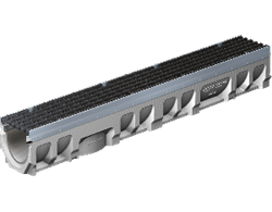 Betonrinne BG-Filcoten Pro V 100 ohne Gefälle mit Auslauf